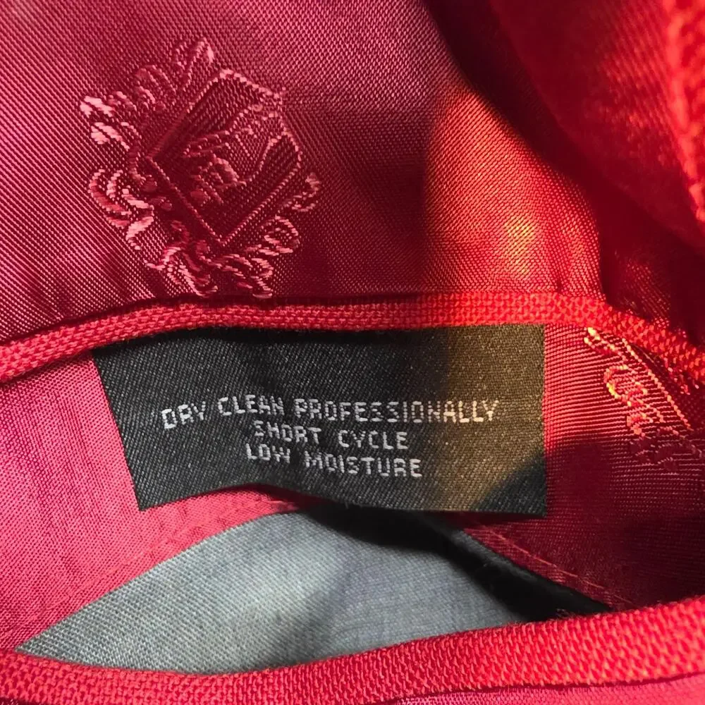 Christian Dior Vintage Blazer Mens L Red Classic Fit Notch Lapel Jacket FLAWS